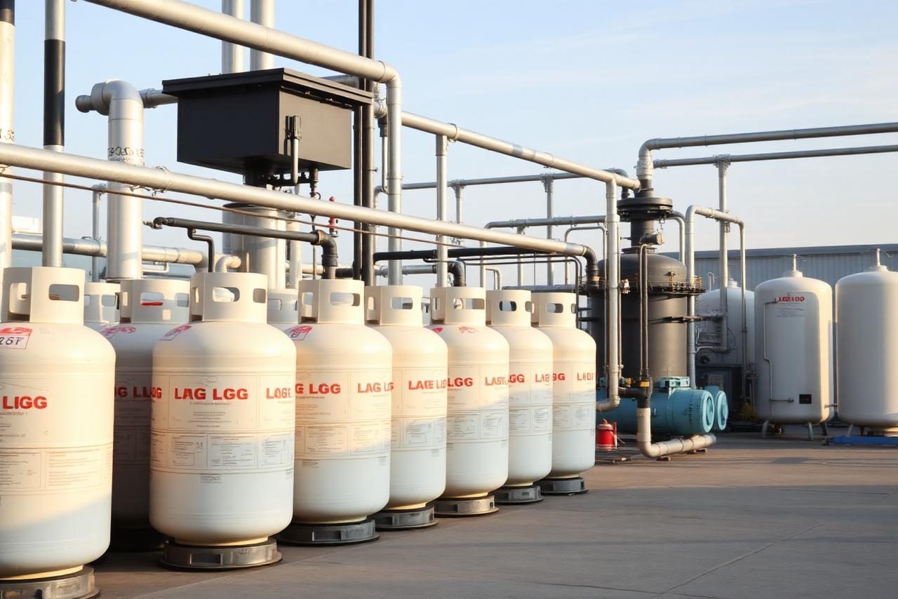 LPG cylinders and storage equipment supplied through the MIM-MAK Makina partnership