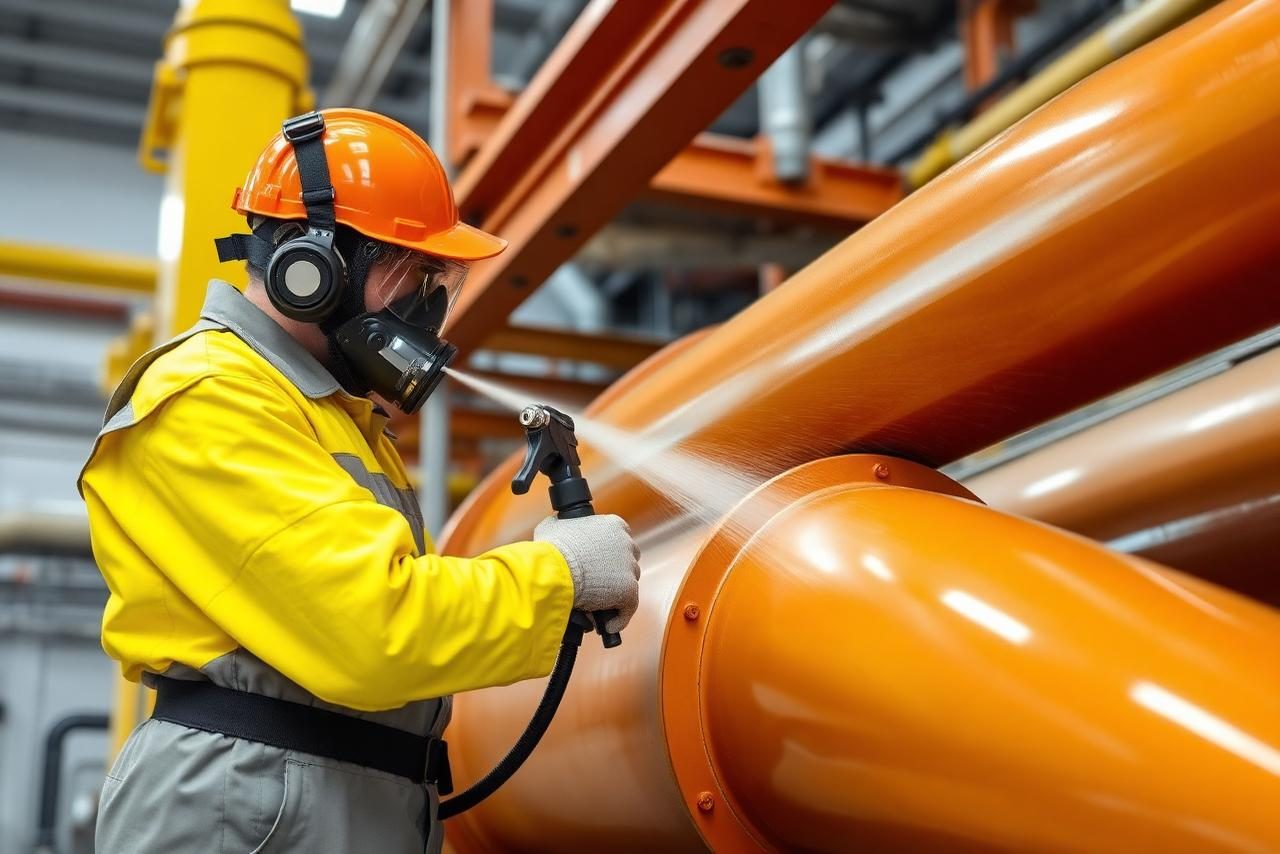 Industrial protective coating application